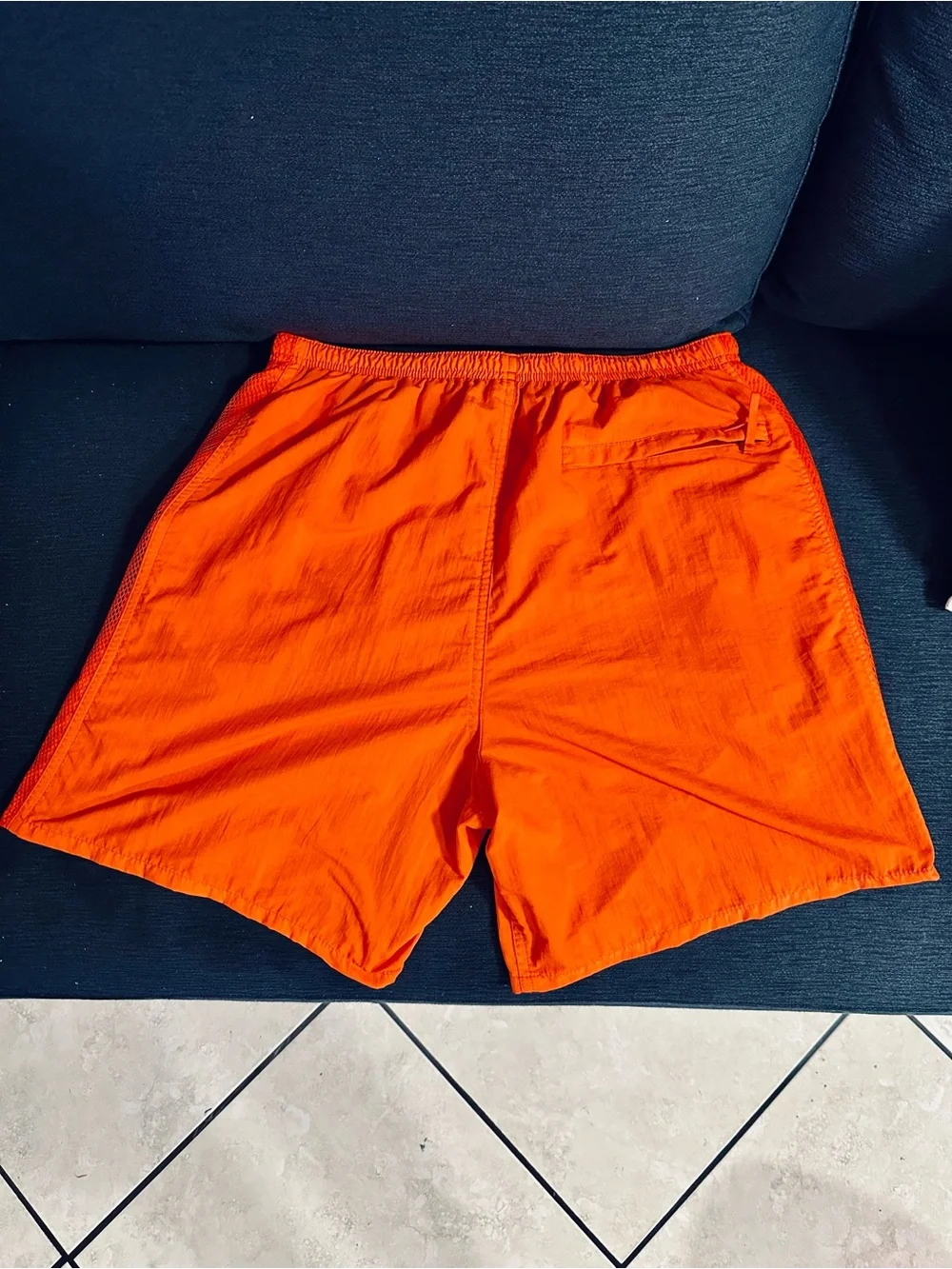 Supreme Bright Orange Men’s Swim Trunks with Side Logos Size Medium Rare Gem